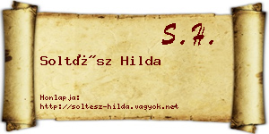 Soltész Hilda névjegykártya